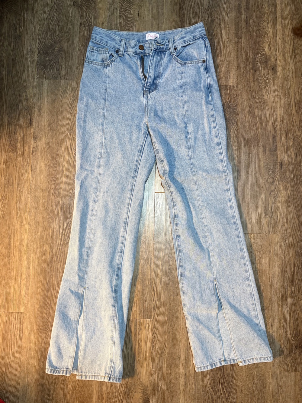 Pink Lily Light Blue High-Rise Straight Leg Jeans